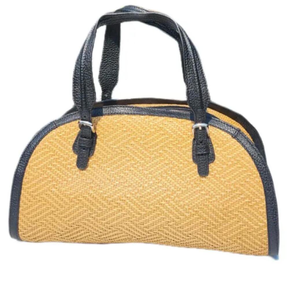 Maxx New York Tan and Black Shoulder Bag with Classic Design